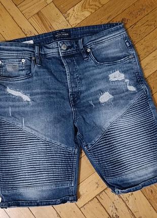 Шорти чоловічі джинсові тренд сезону 🔥 s m  від бренду jack & jones.