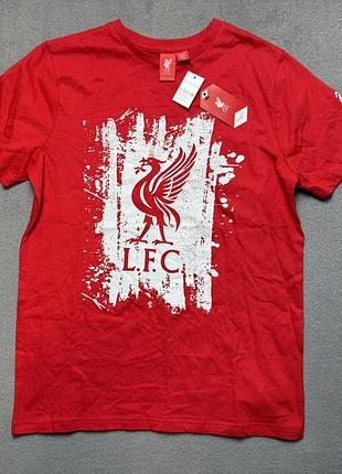 Детская футболка liverpool леверпуль 158см 12-13 лет красная ширина 45см длина 64см