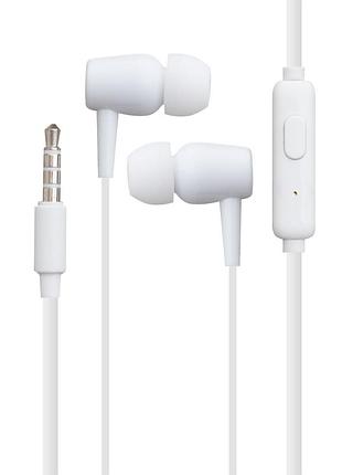 Дротові навушники 3.5mm celebrat g13 bass sterreo вакумні з мікрофоном 1.2m white