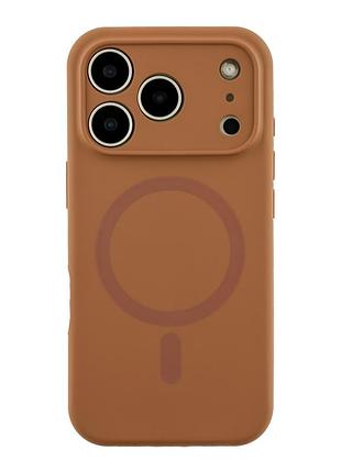 Чохол glow silicone case full camera with magsafe для iphone 17 pro new brown