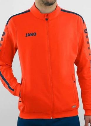 Олімпійка (мастерка) від бренду jako striker 2.0 оранжево-темно-синяя преміум класу 🔥