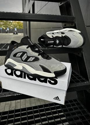 Кросівки adidas streetball cordura чоловічі демісезонні водонепроникні світло-сірі адідас стрітбол