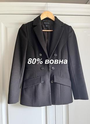 Жакет приталений mng sport wear 80% вовна вінтаж