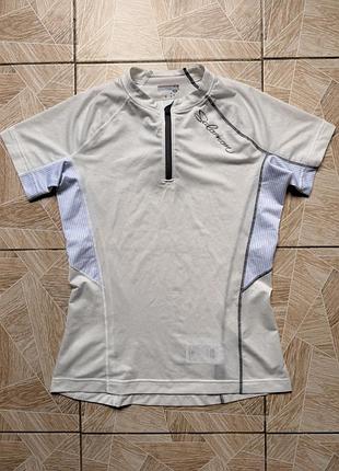 Футболка salomon actilite x-static women’s m 1/4 zip running cycling shirt white 2008 y2k