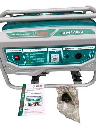 Бензиновий генератор bosch pm-agr-3800m 3.5/3.8 квт
