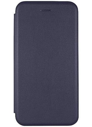 Кожаный чехол-книжка classy для apple iphone 7 plus / 8 plus (5.5") темно-синий