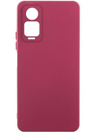 Чохол silicone cover ummi lakshmi full camera (aa) для xiaomi redmi note 12 pro 4g бордовий / marsala