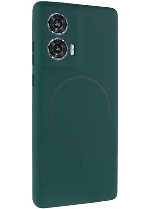 Чохол silicone cover lakshmi full camera (aa) with magnetic fit для motorola edge 50 fusion зелений / dark green