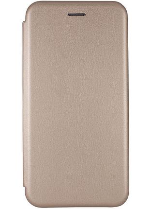Кожаный чехол-книжка classy для xiaomi redmi 8 золотой