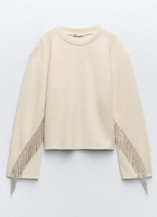 Свитер с декором zara