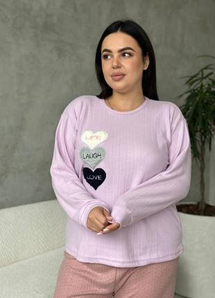 Комфортна та приємна до тіла піжама в розмірі plus size