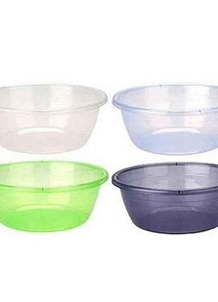 Миска пл. 4,5л прозрачная ассорти тм r-plastic