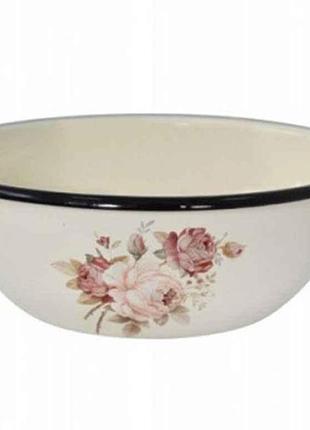 Миска эмалированная 0,6л/2 rose amazing flowers (milk) (i0305/2) тм idilia