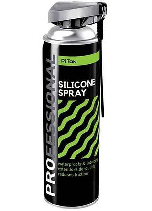 Силіконове мастило silicone spray pro 500мл тм piton