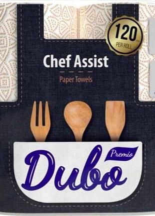 Полотенца папер 3-слой chef assist premio 120арк 2рул (гильза) тм чудо