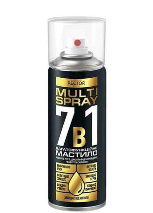 Універсальне мастило multi spray 7 в 1 200мл тм rector