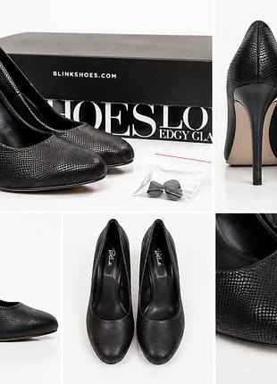 Blink shoes | черные туфли-лодочки 39 р. на шпильке 10 см с коробкой
