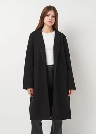 Тренч пальто екозамш чорне жіноче zara
