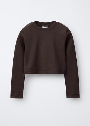 Реглан футболка zara вкорочена топ
