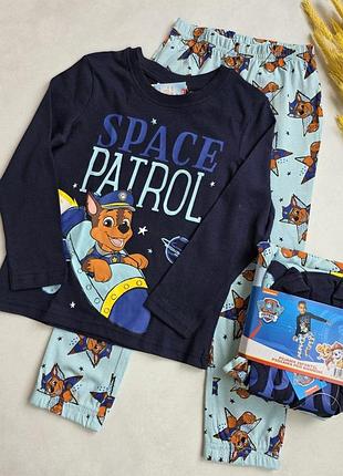 Детская пижама с длинным рукавом paw patrol 110-116 см для мальчиков