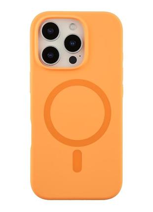 Чохол силіконовий glow silicone case з magsafe для iphone 16 pro max надійний захист orange