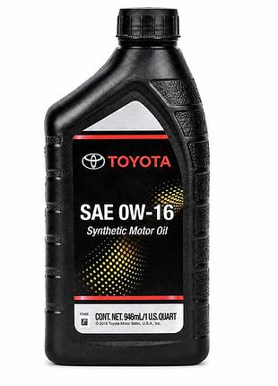 Масло моторное toyota 0w-16 0.946l синтетика (0027916qte)