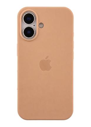 Чохол силіконовий silicone case full size для iphone 16 з мікрофіброю захисний desert gold