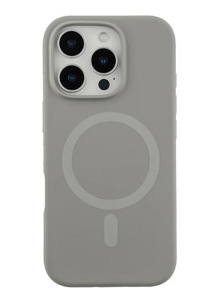 Чехол силиконовый glow silicone case с magsafe для iphone 13 pro max защита камеры titanium grey