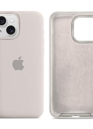 Чехол силиконовый silicone case full size для iphone 13 с микрофиброй внутри противоударный 10.stone
