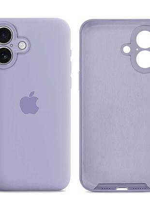 Чохол силіконовий silicone case full size з мікрофіброю для iphone 17 захист від пошкоджень фіолетовий 83.lilac purple