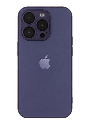 Чохол ag-glass matte накладка з magsafe для iphone 14 pro max ударостійкий із захистом камери темно-фіолетовий