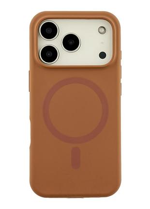 Чехол силиконовый glow silicone case с magsafe для iphone 17 pro защитный new brown.
