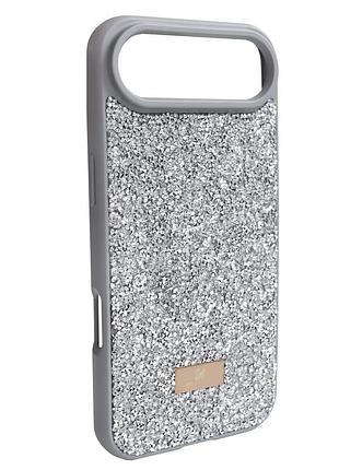 Чехол swarovski case для iphone 17 стильный серебристый аксессуар для защиты и декора телефона