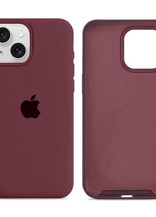 Чехол силиконовый silicone case full size для iphone 13 защитный с микрофиброй внутри пурпурный