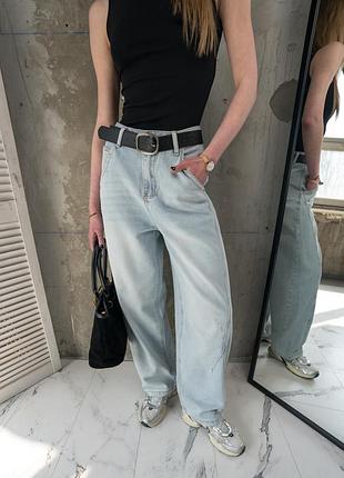 Джинси wide-leg з акцентними швами