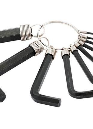 Набор шестигранных ключей mastertool 10 шт. брелок (75-0954)