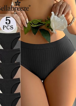 Труси жіночі з бавовни "bellabreeze". набор с 5-ти штук, s-xl xl