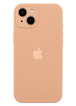 Чохол silicone case full size з мікрофіброю для iphone 14 захист від пошкоджень 92.desert gold