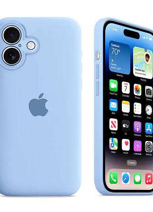 Чехол силиконовый silicone case square для iphone 16 защита камеры лавандовый mc-12360