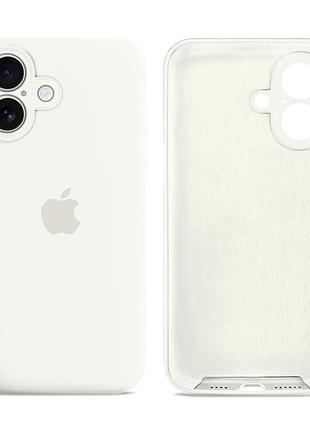 Чохол силіконовий silicone case square для iphone 16 захист камери білий mc-12377