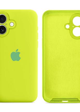 Чохол силіконовий silicone case square захисний для iphone 16 із захистом камери зелений mc-12358