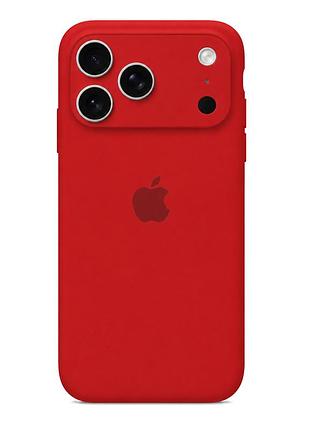 Чохол силіконовий silicone case square для iphone 17 pro червоний захист камери протиударний mc-12388