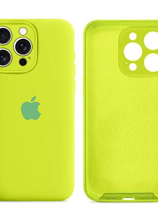 Чехол силиконовый silicone case square защитный для iphone 15 pro с защитой камеры зеленый mc-12351