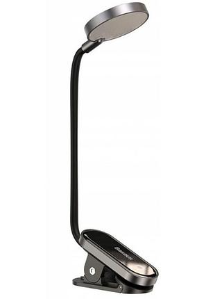 Лампа baseus comfort reading mini clip lamp (dgrad-0) dark gray