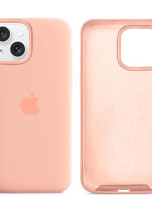 Чохол силіконовий silicone case full size для iphone 13 з мікрофіброю всередині захисний 67.grepefruit
