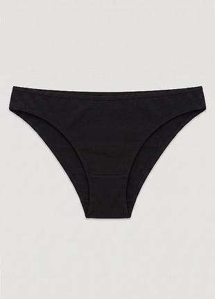 Трусики женские черные с высоким вырезом
