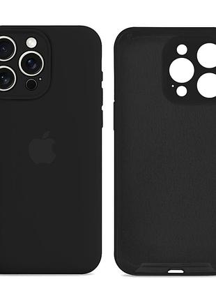 Чохол силіконовий silicone case square для iphone 16 pro max чорний захист камери mc-12367