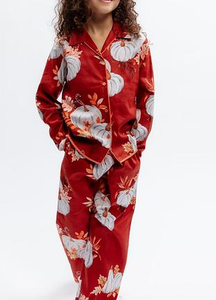 Піжама для дівчинки cyberjammies pumpkin 7298 з м’якої суміші бавовни та модалу 12-13 лет /158 см помаранчевий з гарбузовим
