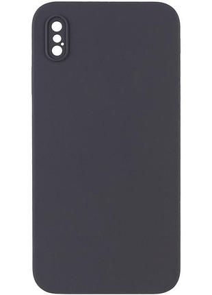 Чохол silk square full camera protective (aa) no logo для apple iphone x / xs (5.8") сірий / dark gray