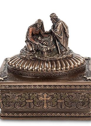 Шкатулка veronese рождение христа 12 см 1903893 бронзовое покрытие